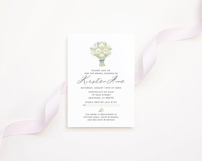 The Little Details that Make a Big Impact: Daisy Bridal Shower Invitation & Event Day Paper Goods