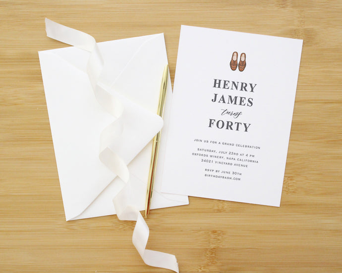 Birthday Invitations For Him That Are Not Black & Gold